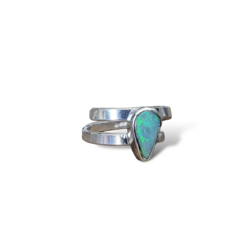 Sterling silver and Opal Doublet ring